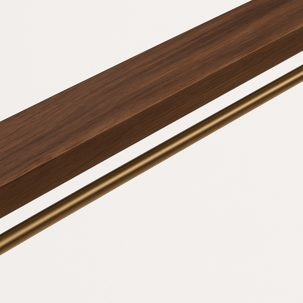 Luminária Pendente Moderna Minimalista LED Madeira Falcari