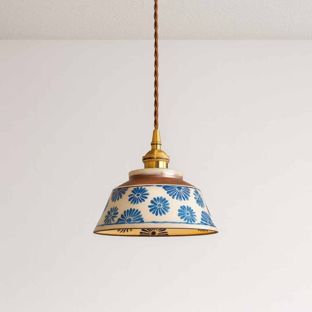 Luminária Pendente Moderna Minimalista Cerâmica Metal Deva