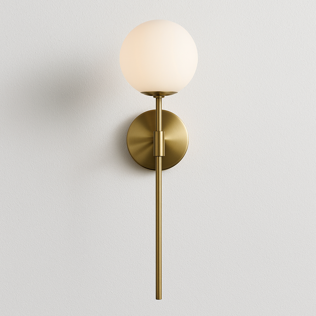 Luminária Arandela Moderna Minimalista Metal Vidro Avril