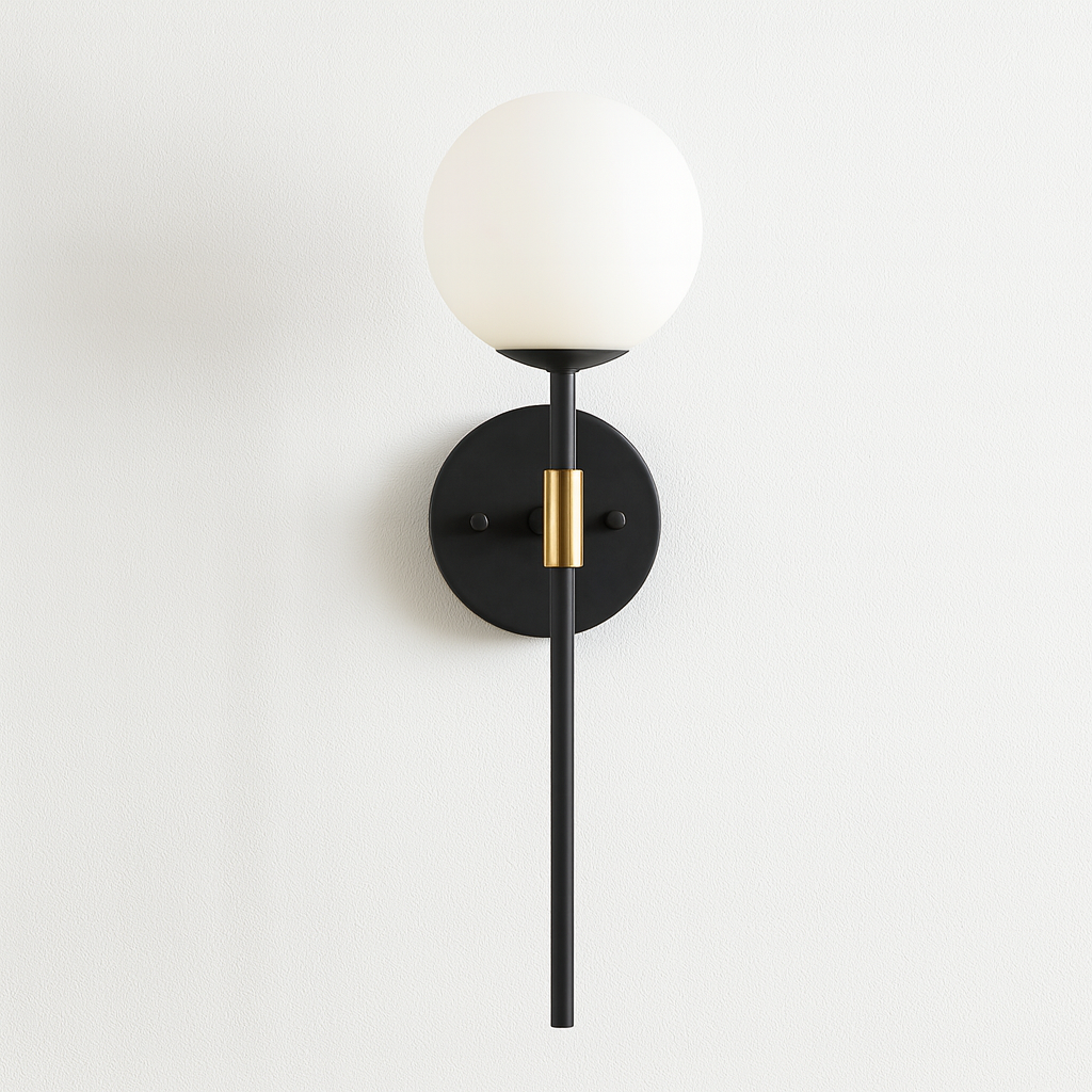 Luminária Arandela Moderna Minimalista Metal Vidro Avril
