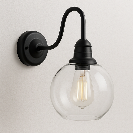 Luminária Arandela Moderna Industrial Globo de Vidro Bomb