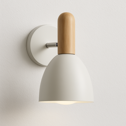 Luminária Arandela Moderno Minimalista Articulada Metal Madeira Ware