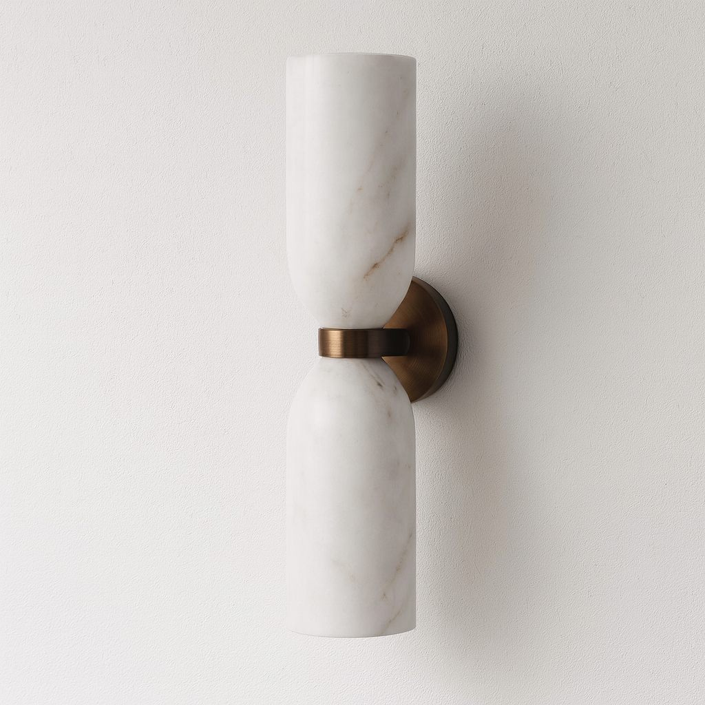 Luminária Arandela Moderna Minimalista Metal Mármore Fieni