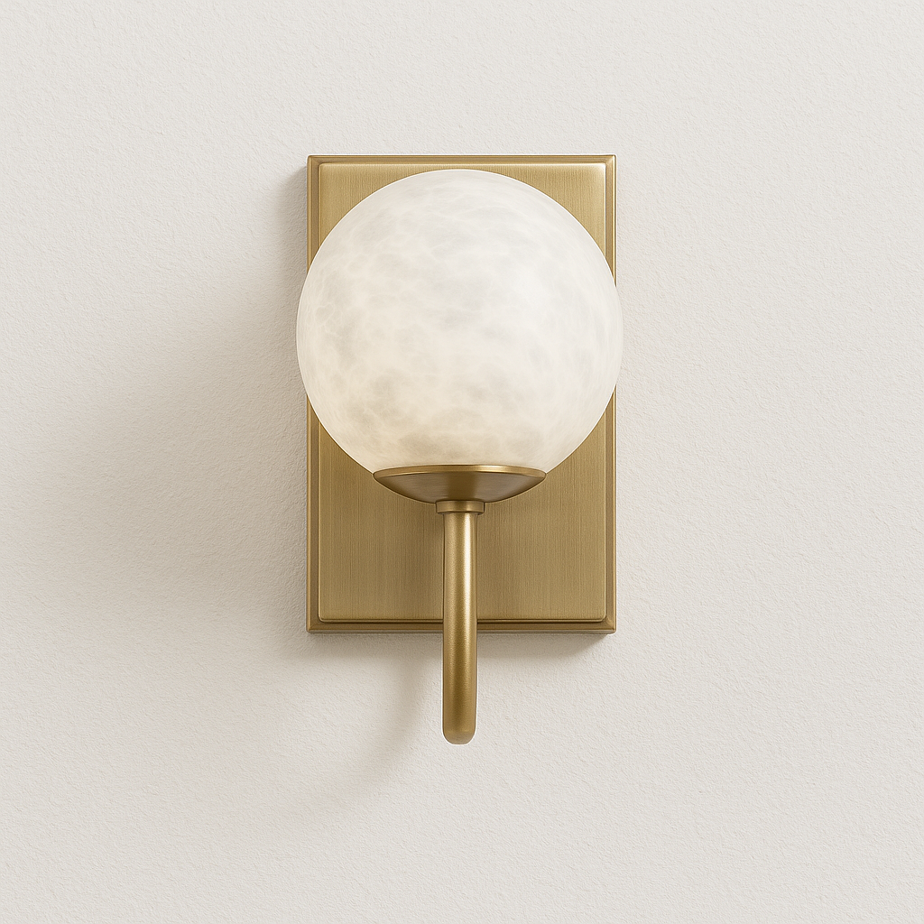 Luminária Arandela Moderna Minimalista LED Metal Mármore Frasin