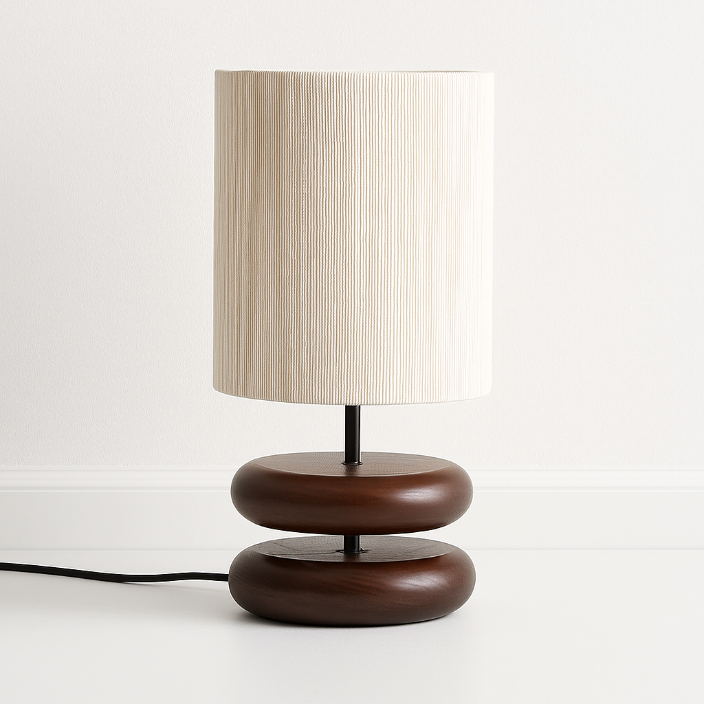 Luminária Abajur Moderna Minimalista Tecido Sanj