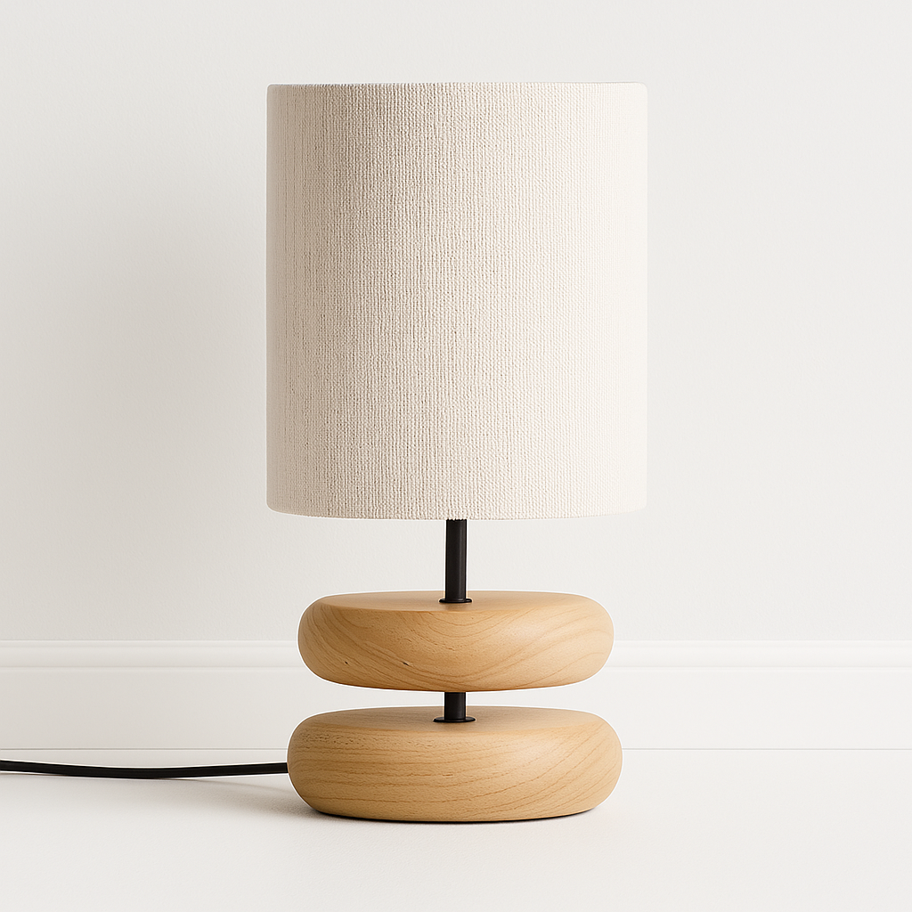 Luminária Abajur Moderna Minimalista Tecido Sanj