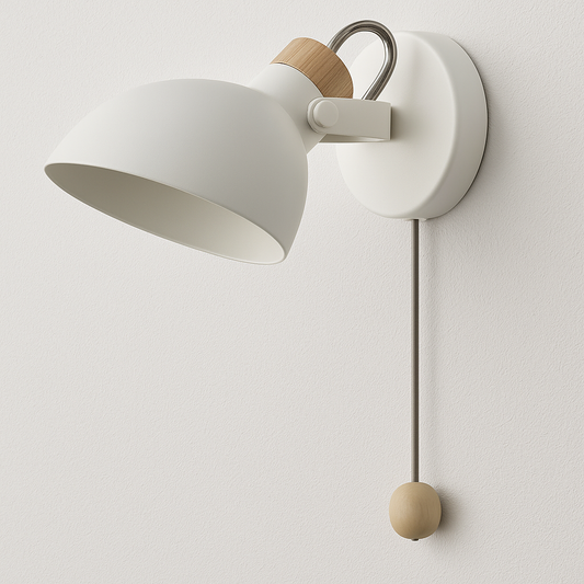 Luminária Arandela Moderna Minimalista Articulada Direcionável Metal Madeira Siena