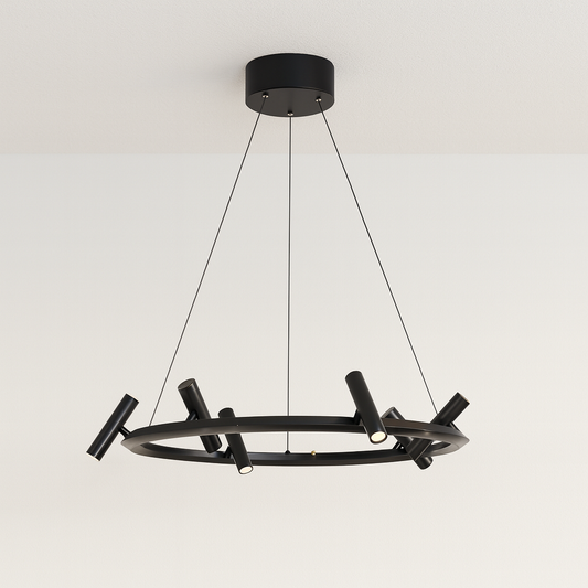 Luminária Pendente Moderna Minimalista LED Metal Black Lumin