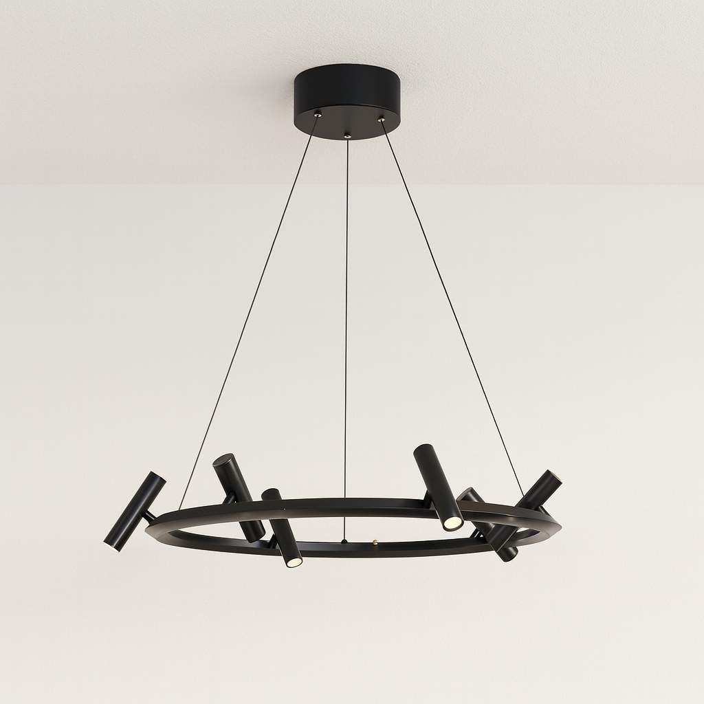 Luminária Pendente Moderna Minimalista LED Metal Black Lumin