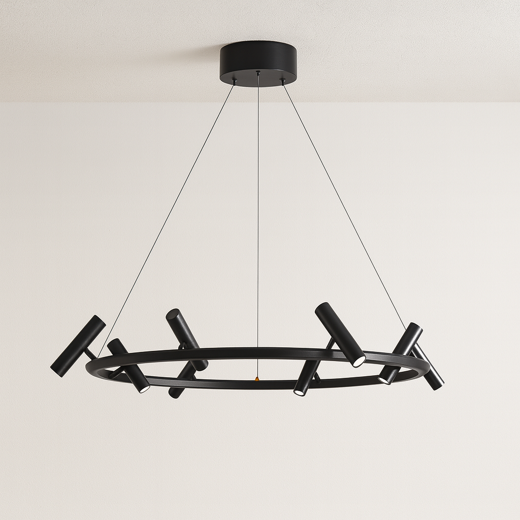 Luminária Pendente Moderna Minimalista LED Metal Black Lumin
