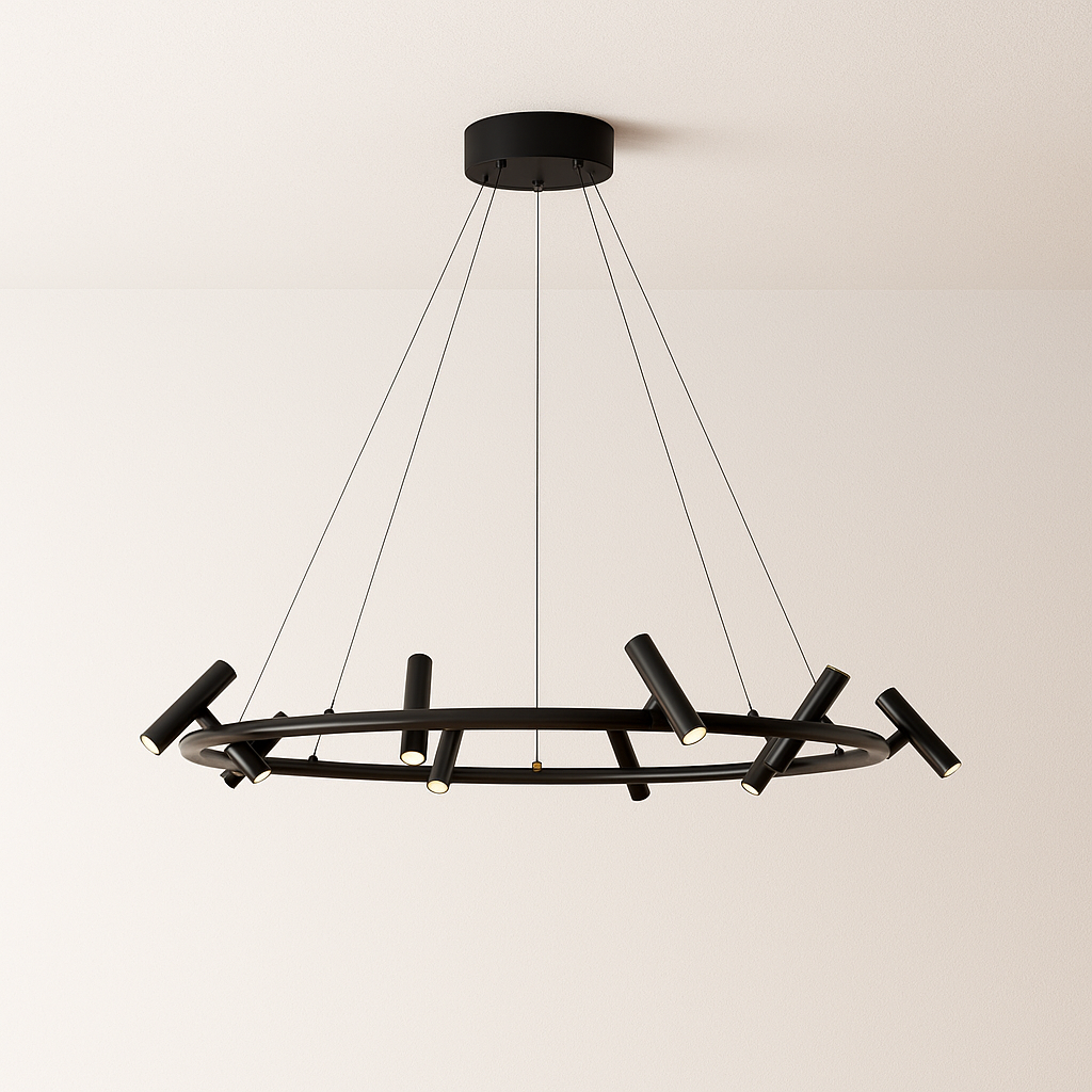 Luminária Pendente Moderna Minimalista LED Metal Black Lumin