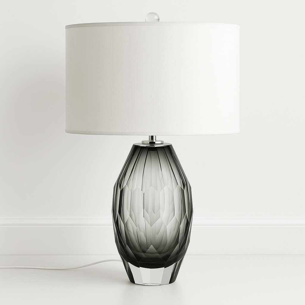 Luminária de Mesa Abajur Moderna Minimalista Vidro Azro