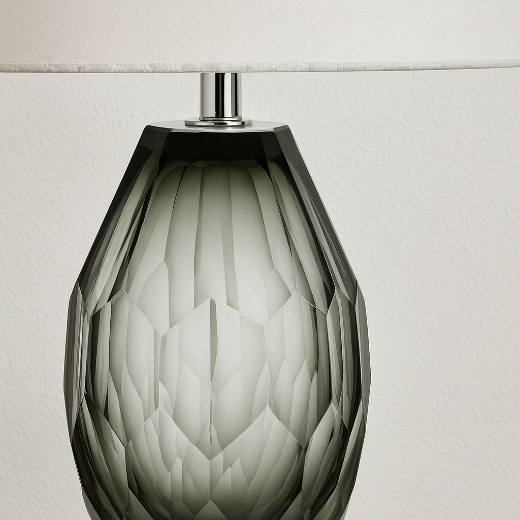 Luminária de Mesa Abajur Moderna Minimalista Vidro Azro