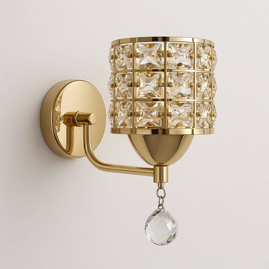 Luminária Arandela Moderna Clássica Metal Cristal Allocate
