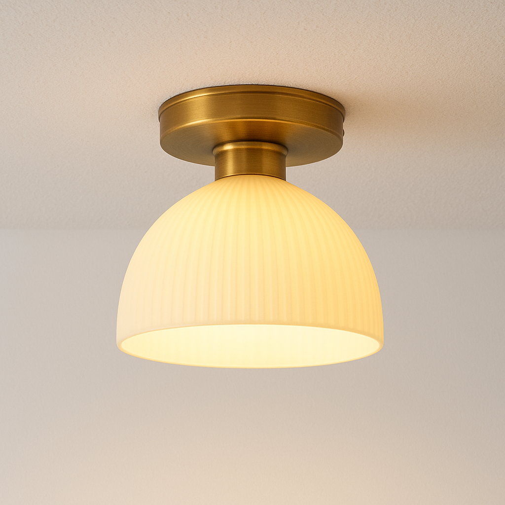 Luminária Plafon Moderna Minimalista Vidro Coulux
