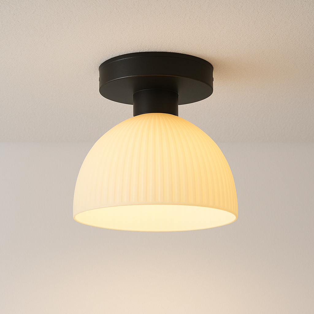 Luminária Plafon Moderna Minimalista Vidro Coulux