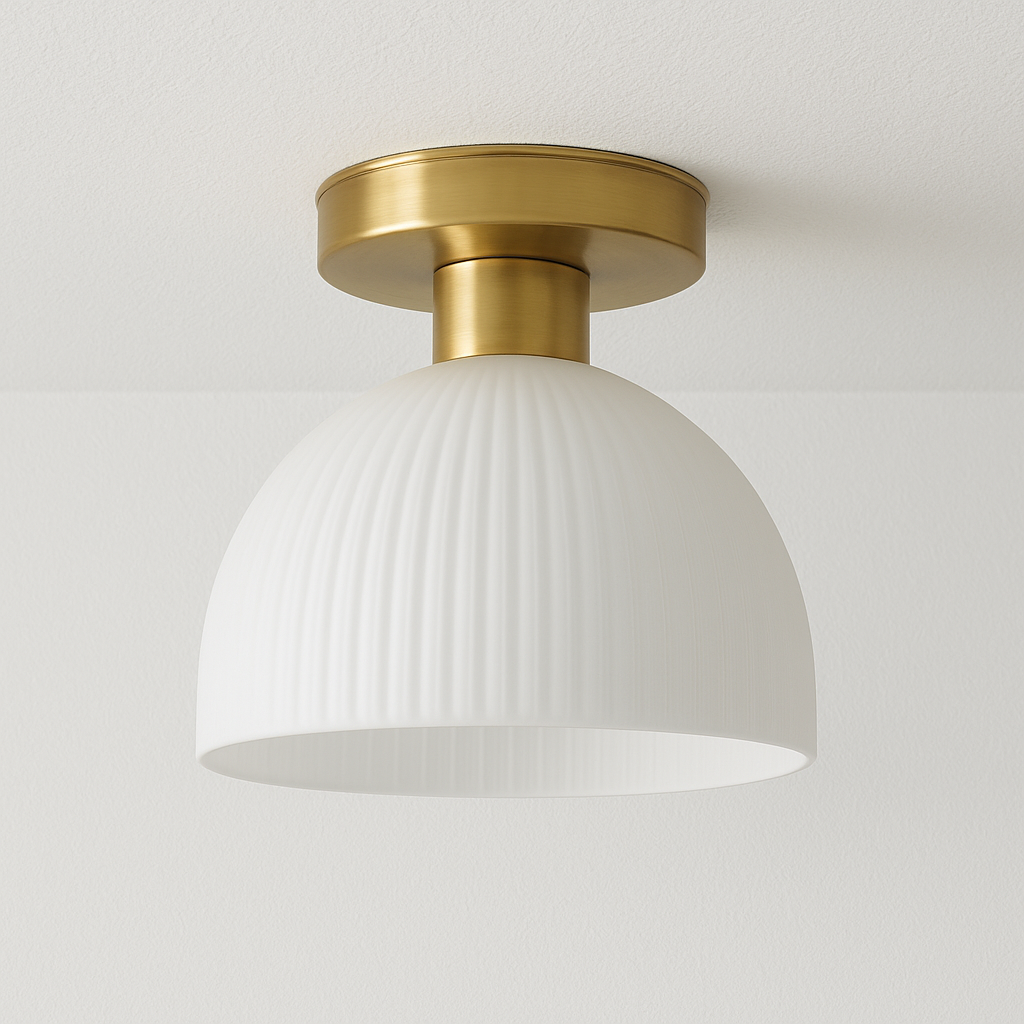 Luminária Plafon Moderna Minimalista Vidro Coulux
