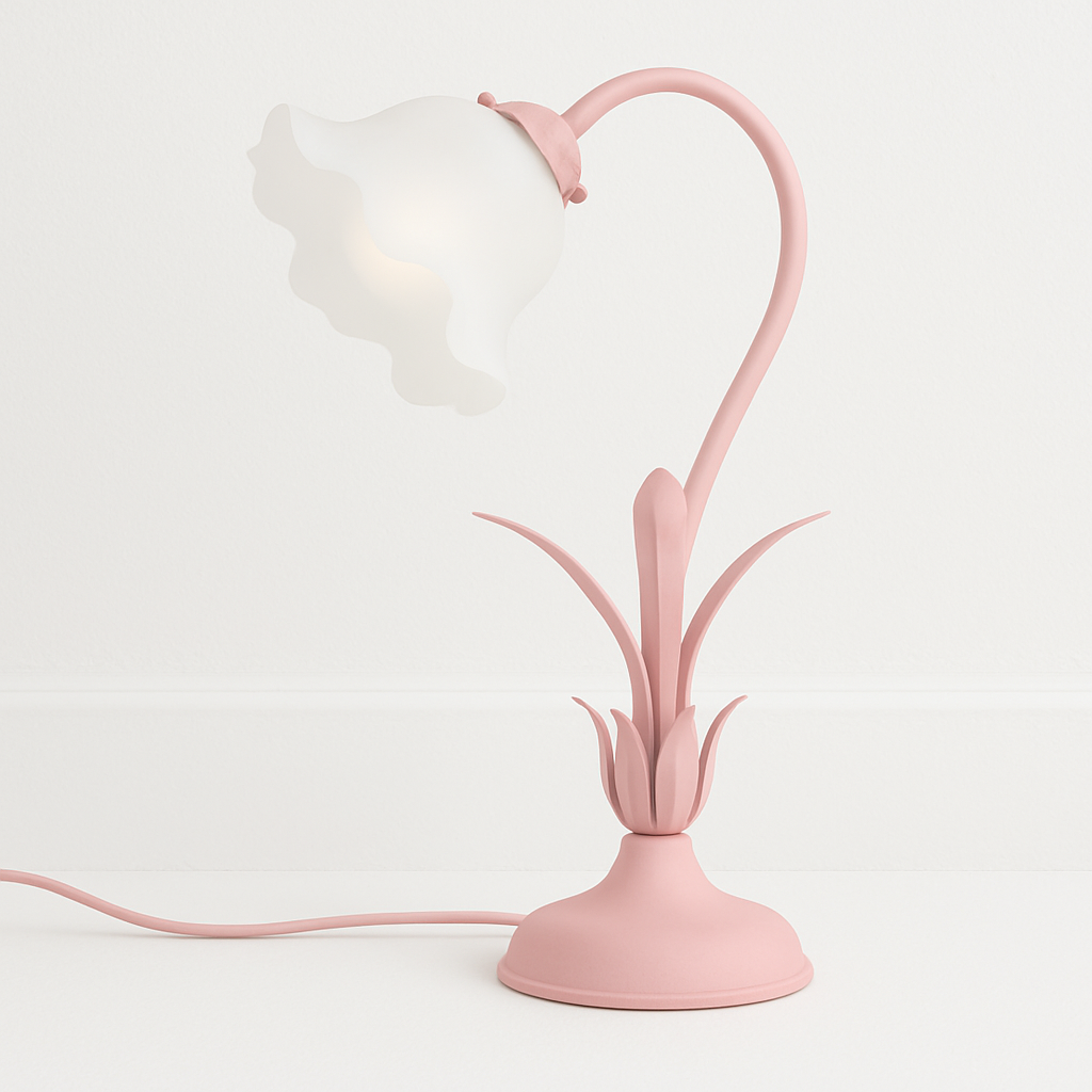 Luminária de Mesa Abajur Moderna Minimalista Acrílico Floral Garden