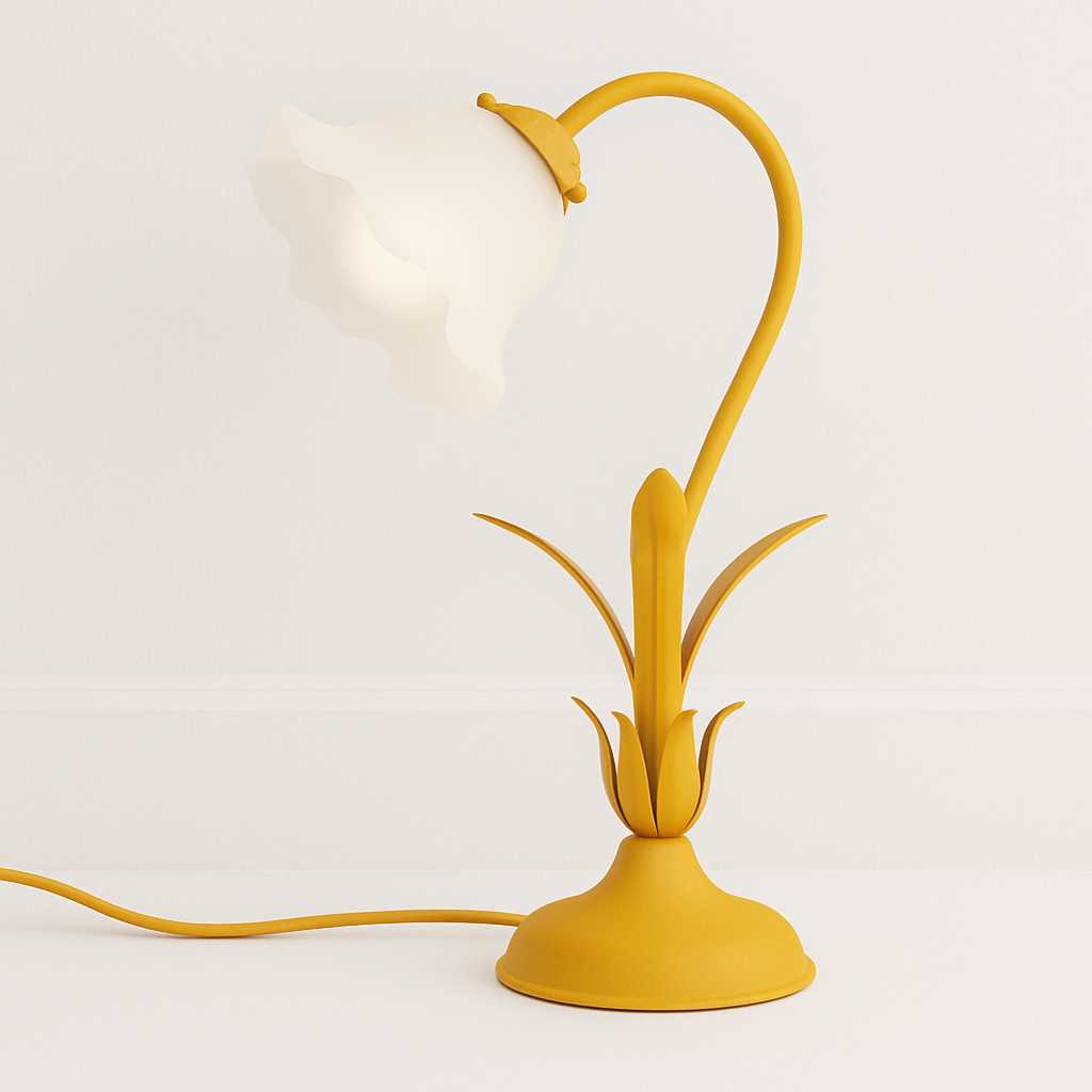 Luminária de Mesa Abajur Moderna Minimalista Acrílico Floral Garden