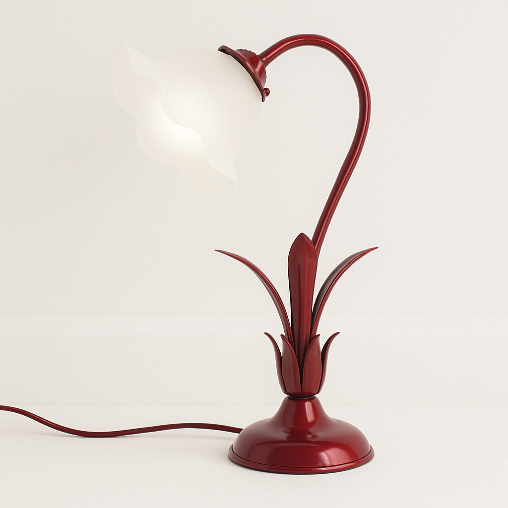 Luminária de Mesa Abajur Moderna Minimalista Acrílico Floral Garden
