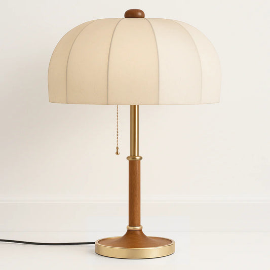 Luminária de Mesa Abajur Moderna Minimalista Tecido Metal Gott