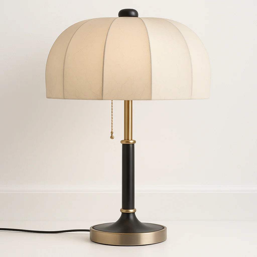 Luminária de Mesa Abajur Moderna Minimalista Tecido Metal Gott
