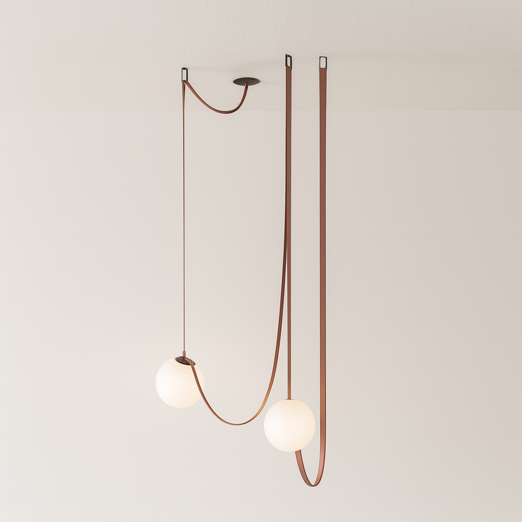 Luminária Pendente Moderna Minimalista Globo Vidro Ball Belts
