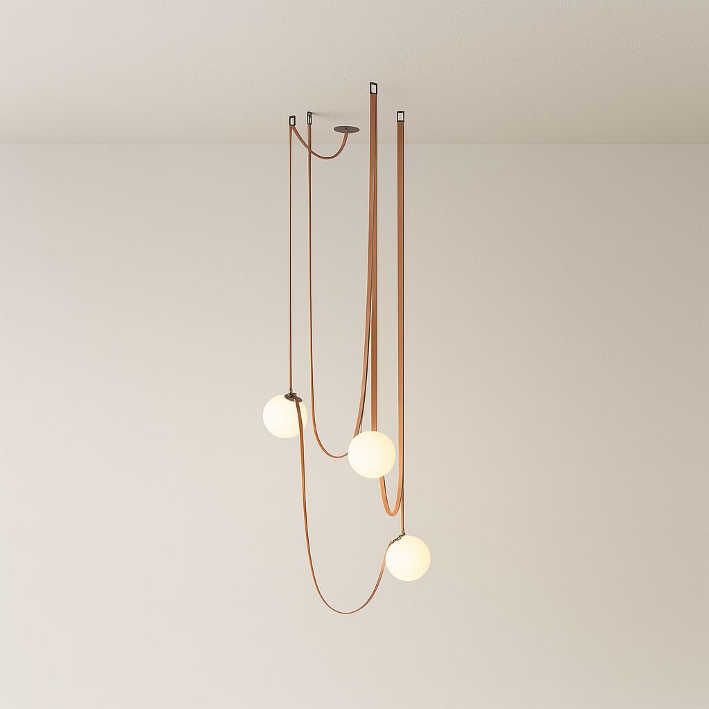 Luminária Pendente Moderna Minimalista Globo Vidro Ball Belts