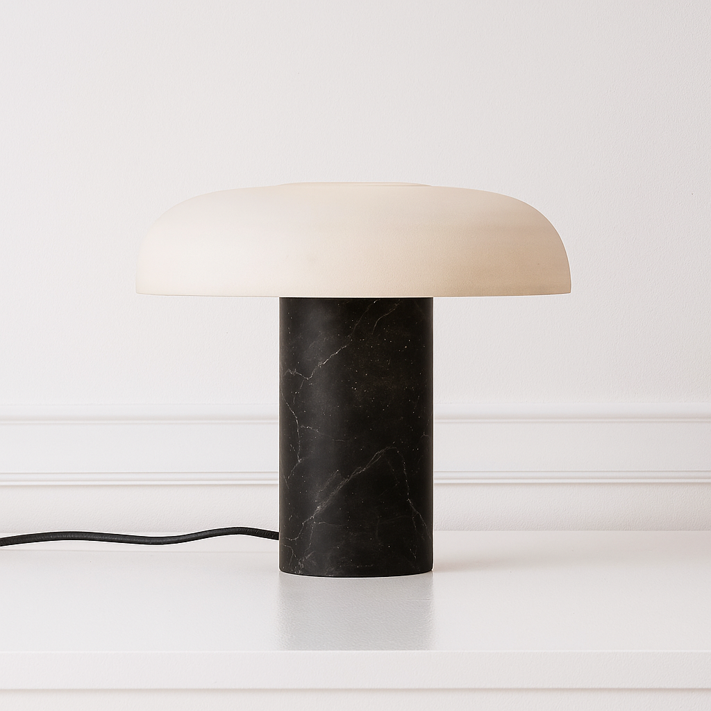 Luminária de Mesa Abajur Moderna Minimalista Mármore Sieni