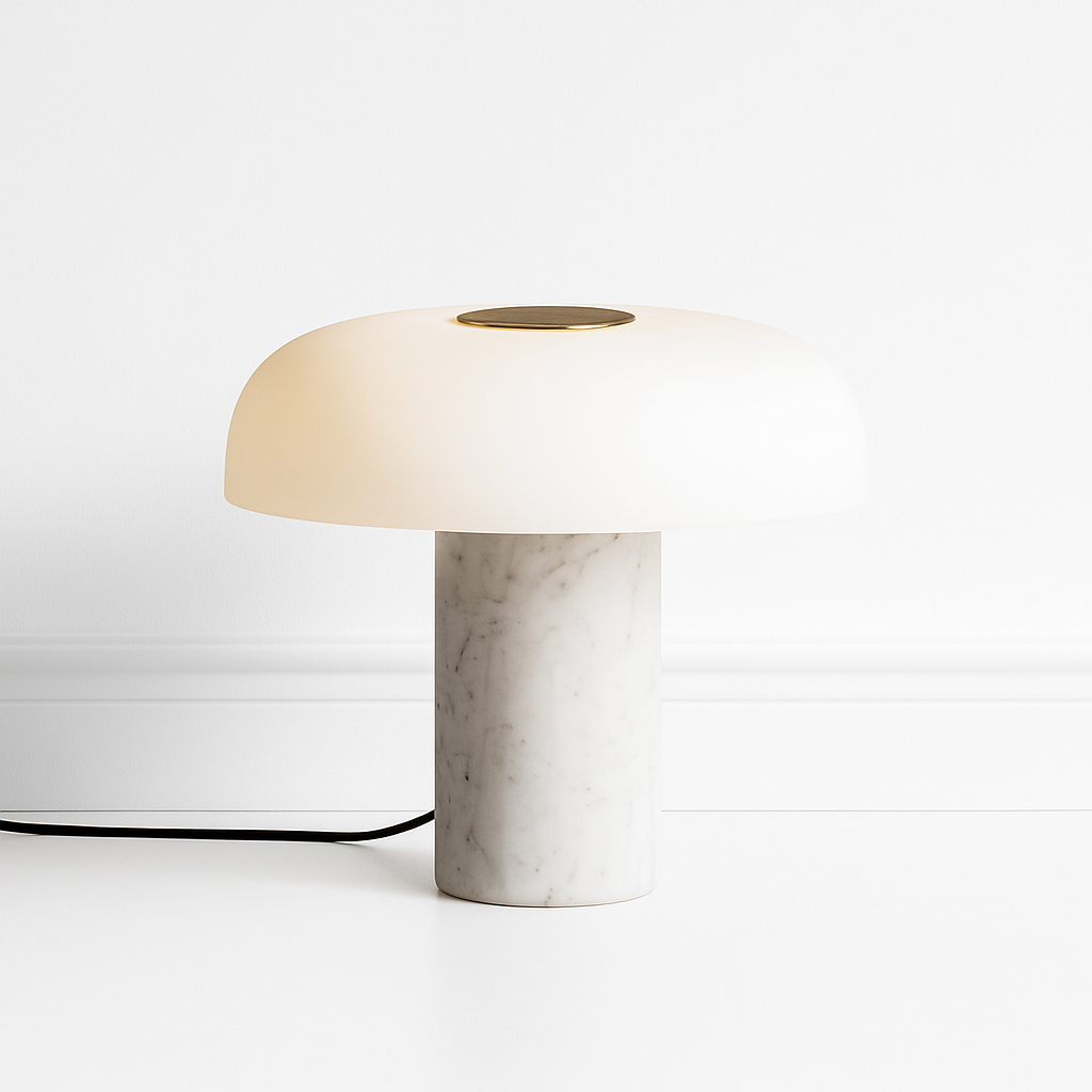 Luminária de Mesa Abajur Moderna Minimalista Mármore Sieni