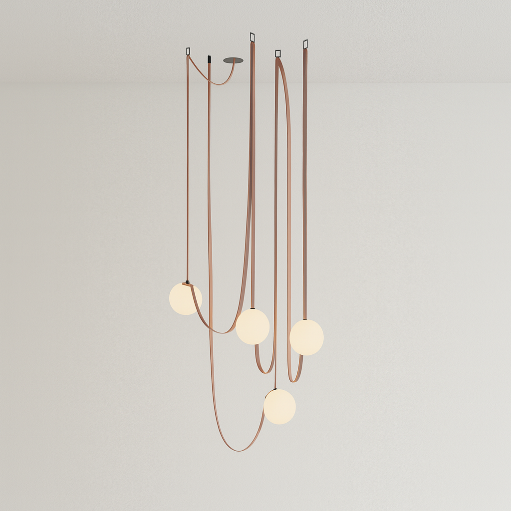 Luminária Pendente Moderna Minimalista Globo Vidro Ball Belts