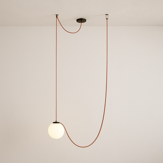 Luminária Pendente Moderna Minimalista Globo Vidro Ball Belts
