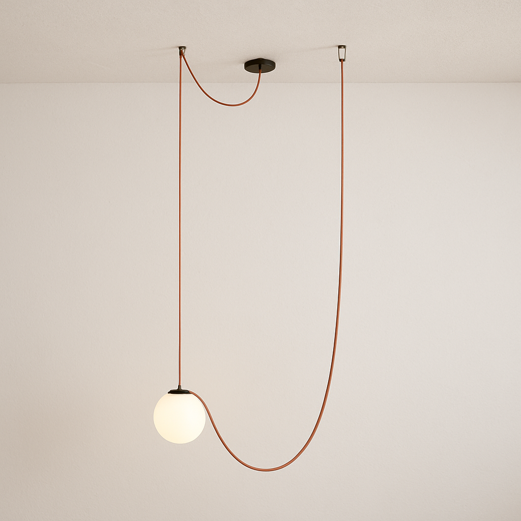Luminária Pendente Moderna Minimalista Globo Vidro Ball Belts