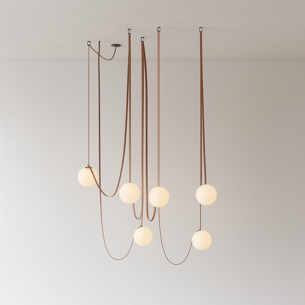 Luminária Pendente Moderna Minimalista Globo Vidro Ball Belts