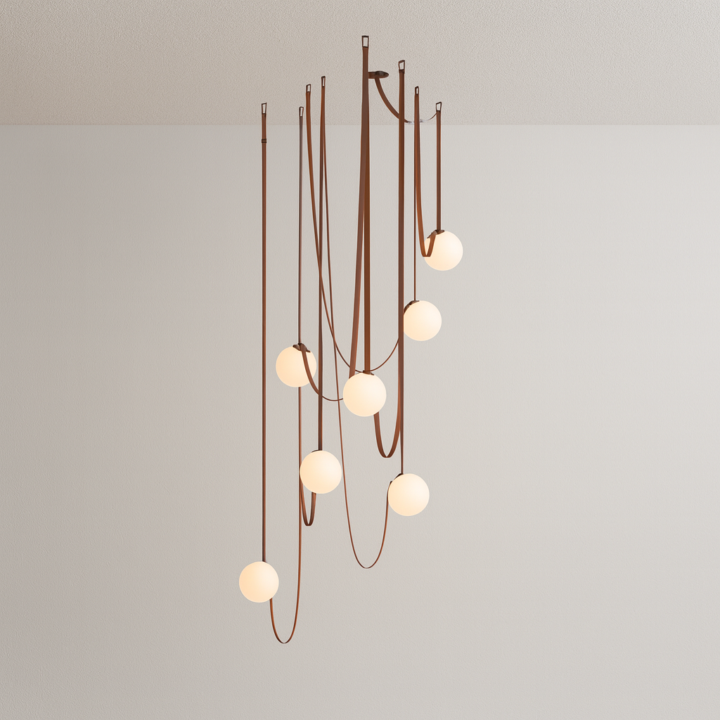 Luminária Pendente Moderna Minimalista Globo Vidro Ball Belts