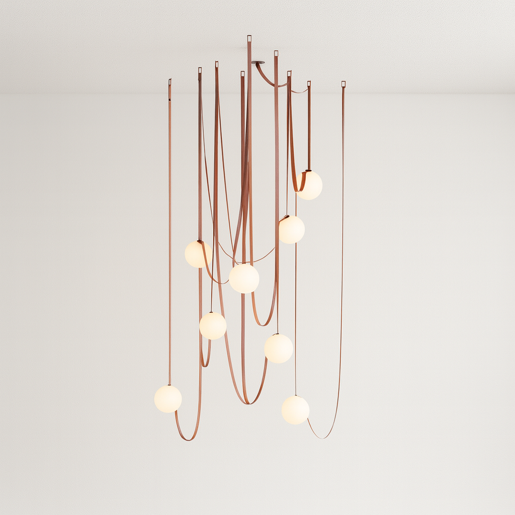 Luminária Pendente Moderna Minimalista Globo Vidro Ball Belts