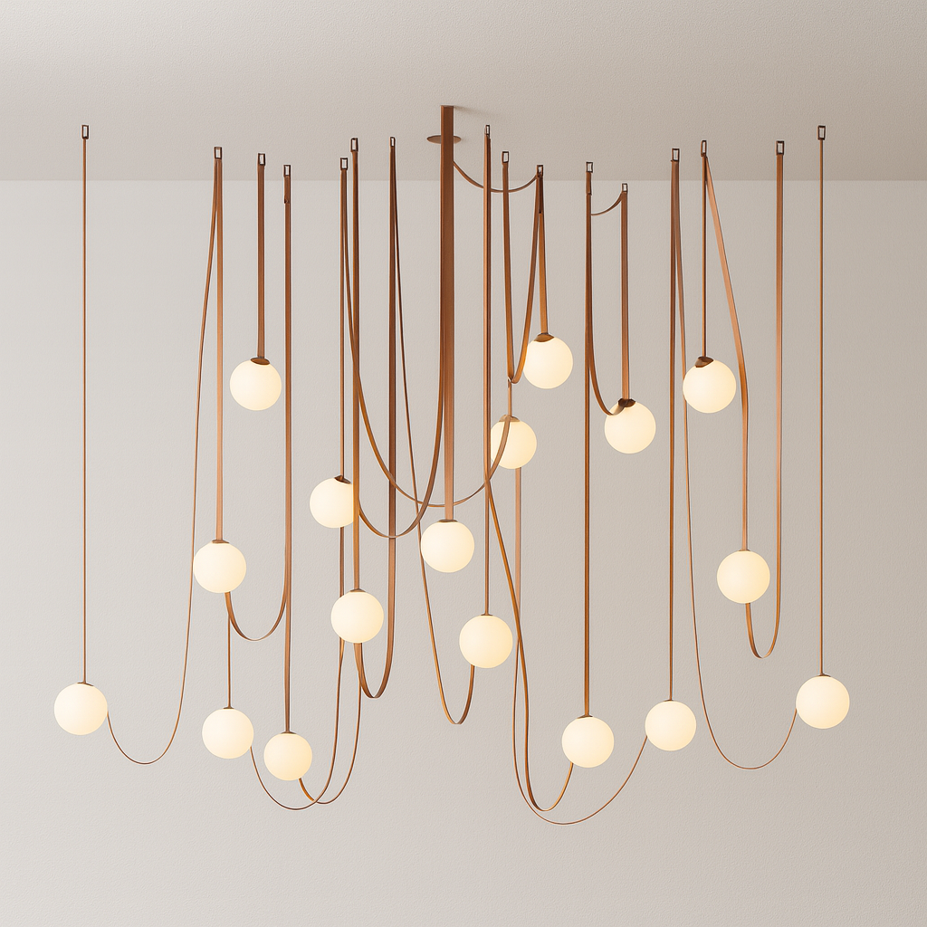 Luminária Pendente Moderna Minimalista Globo Vidro Ball Belts