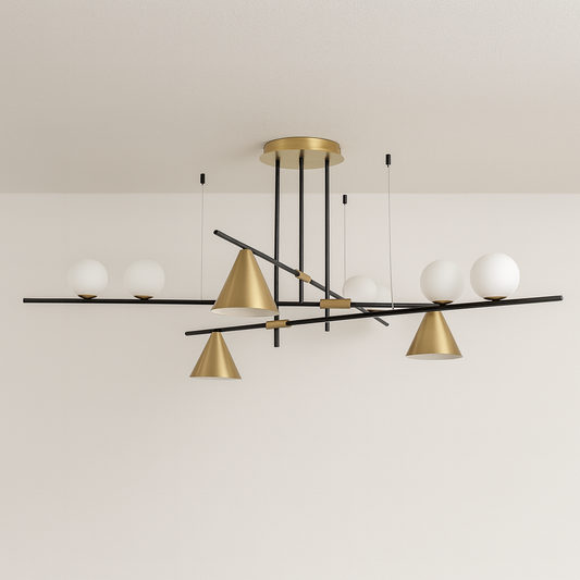 Luminária Pendente Moderno Minimalista Globo Bolas Vidro Cut