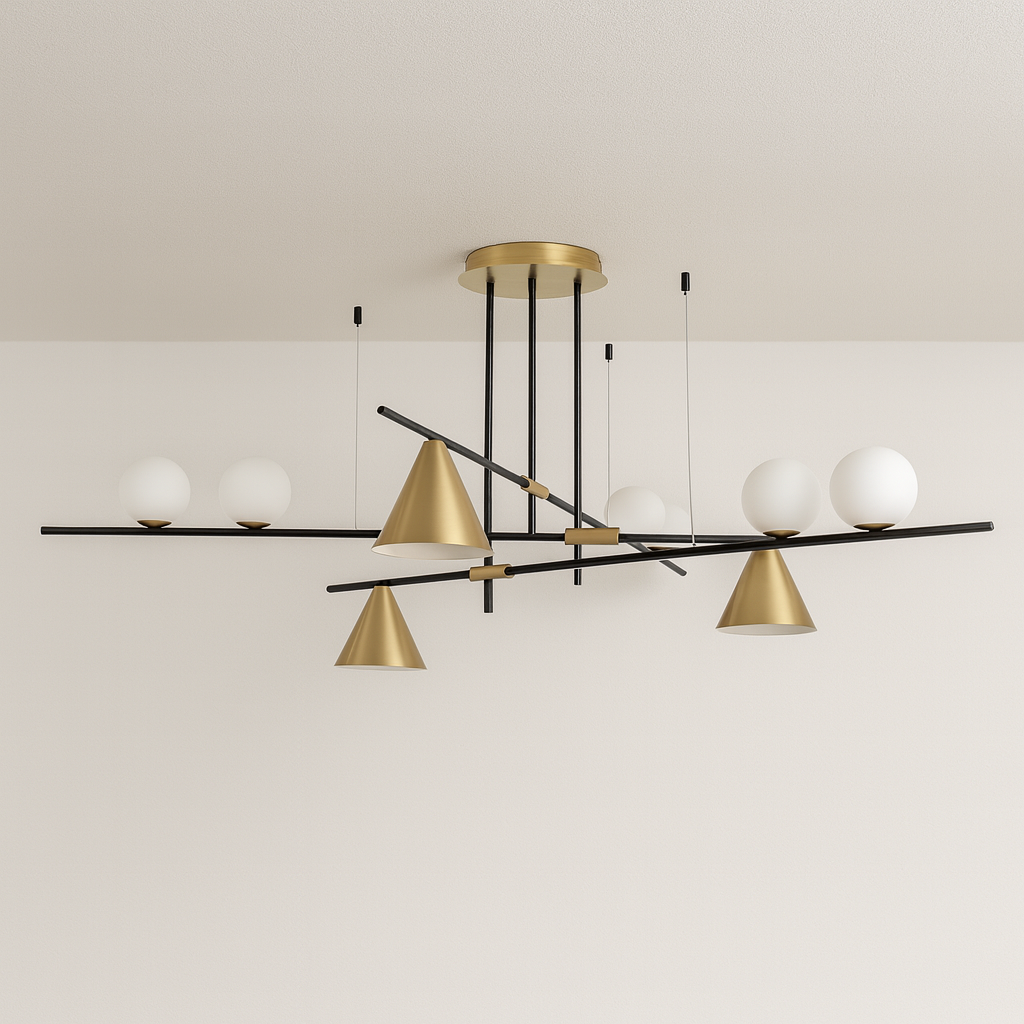 Luminária Pendente Moderno Minimalista Globo Bolas Vidro Cut