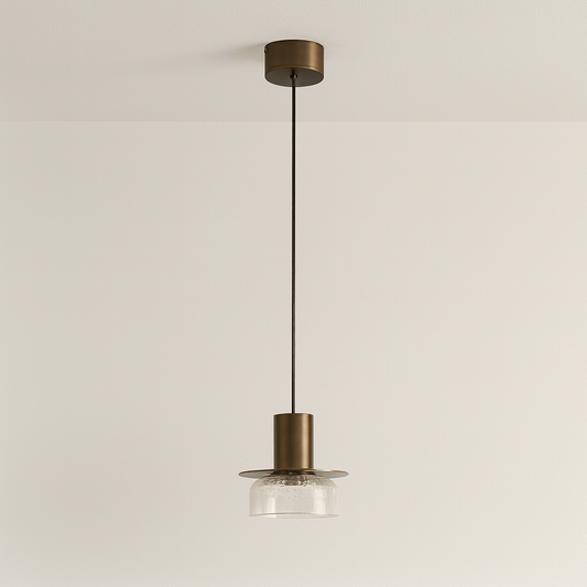 Luminária Pendente Moderna Minimalista LED Vidro Metal Pajallie