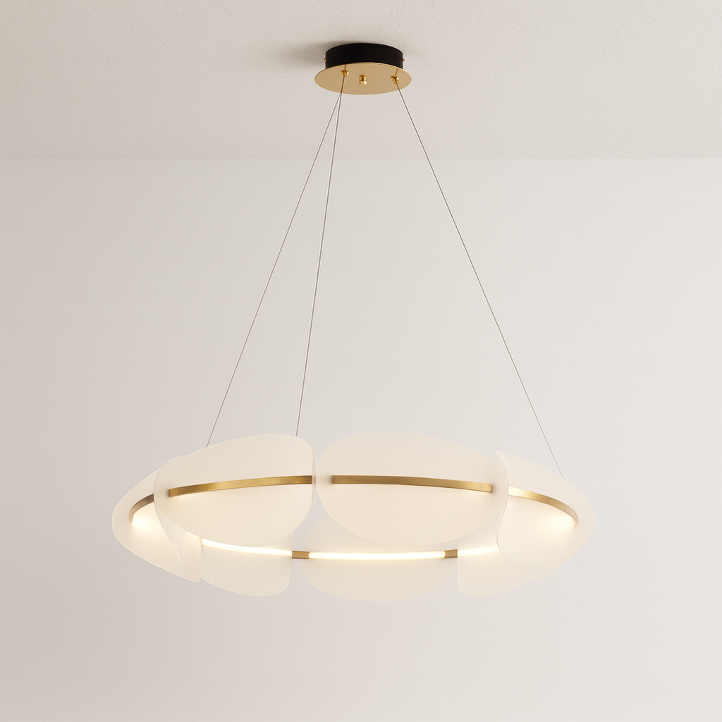 Luminária Pendente Moderna Minimalista LED Acrílico Metal Galva