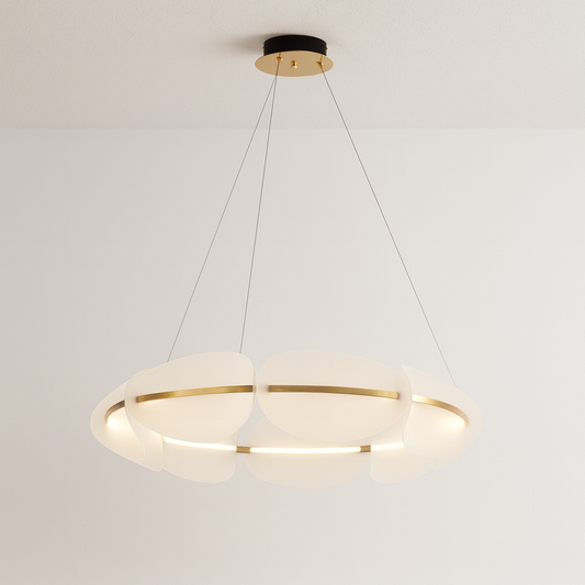 Luminária Pendente Moderna Minimalista LED Acrílico Metal Galva