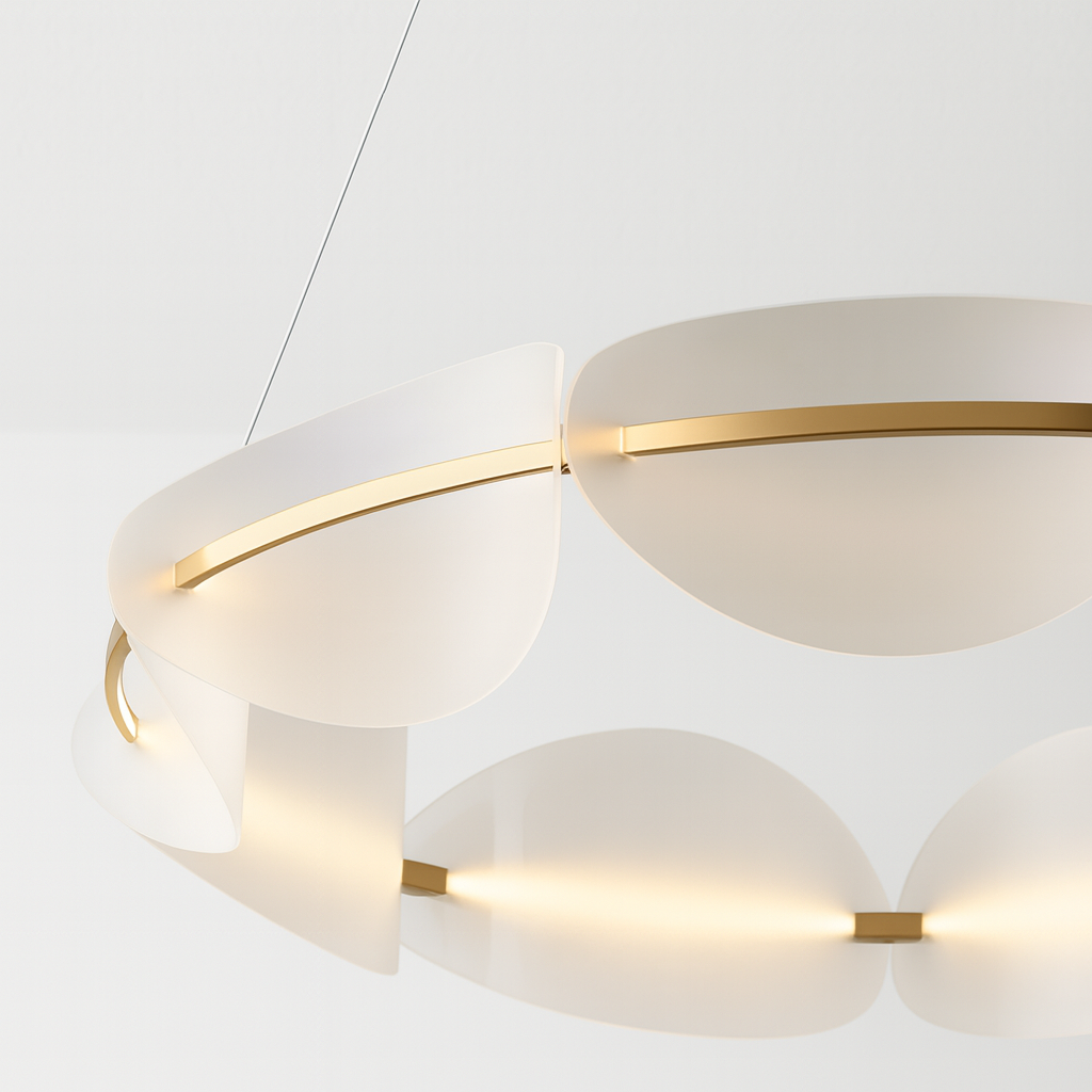 Luminária Pendente Moderna Minimalista LED Acrílico Metal Galva