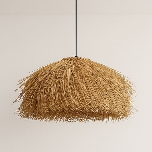 Luminária Pendente Moderna Minimalista Rústico Palha Vex