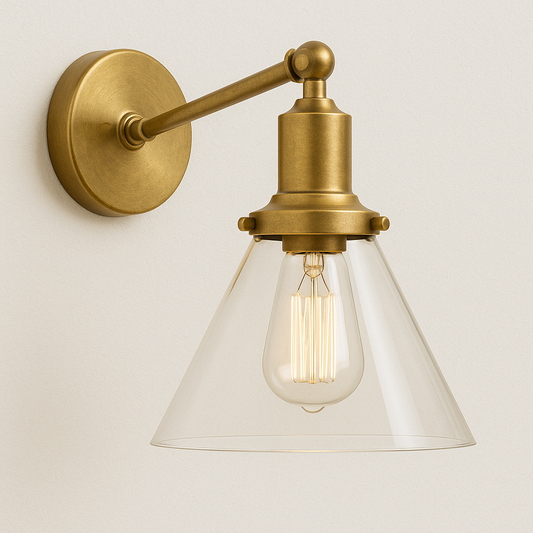 Luminária Arandela Minimalista Metal Vidro Kali