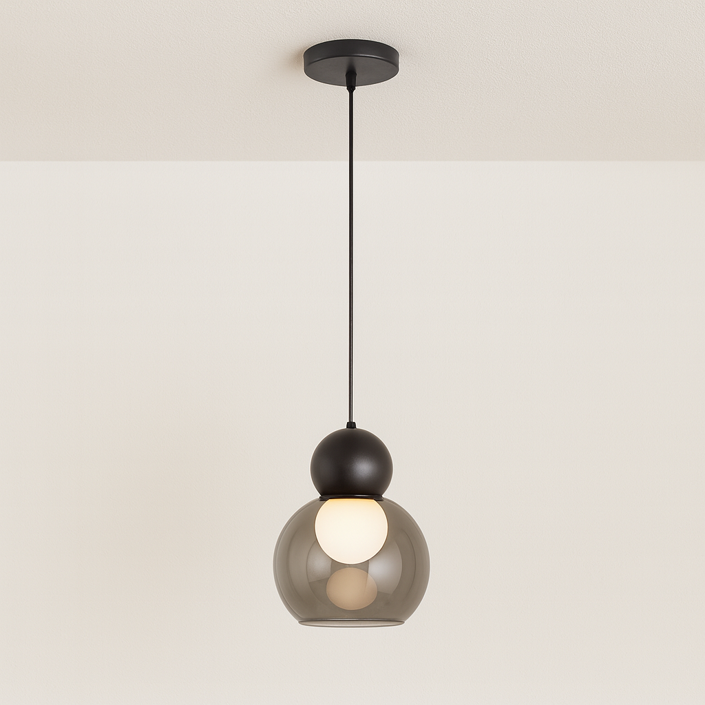 Luminária Pendente Moderno Minimalista Metal Vidro Tallinn