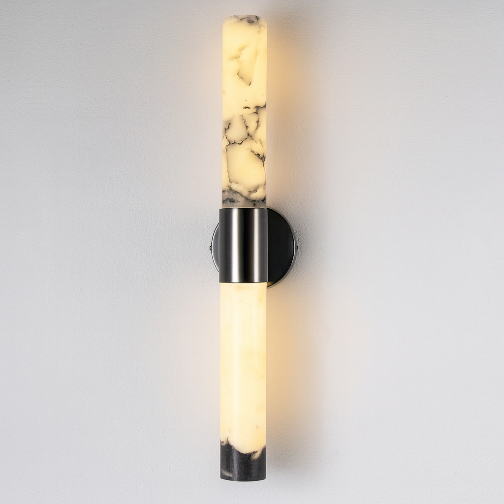 Luminária Arandela Moderno Minimalista Metal Mármore Narva