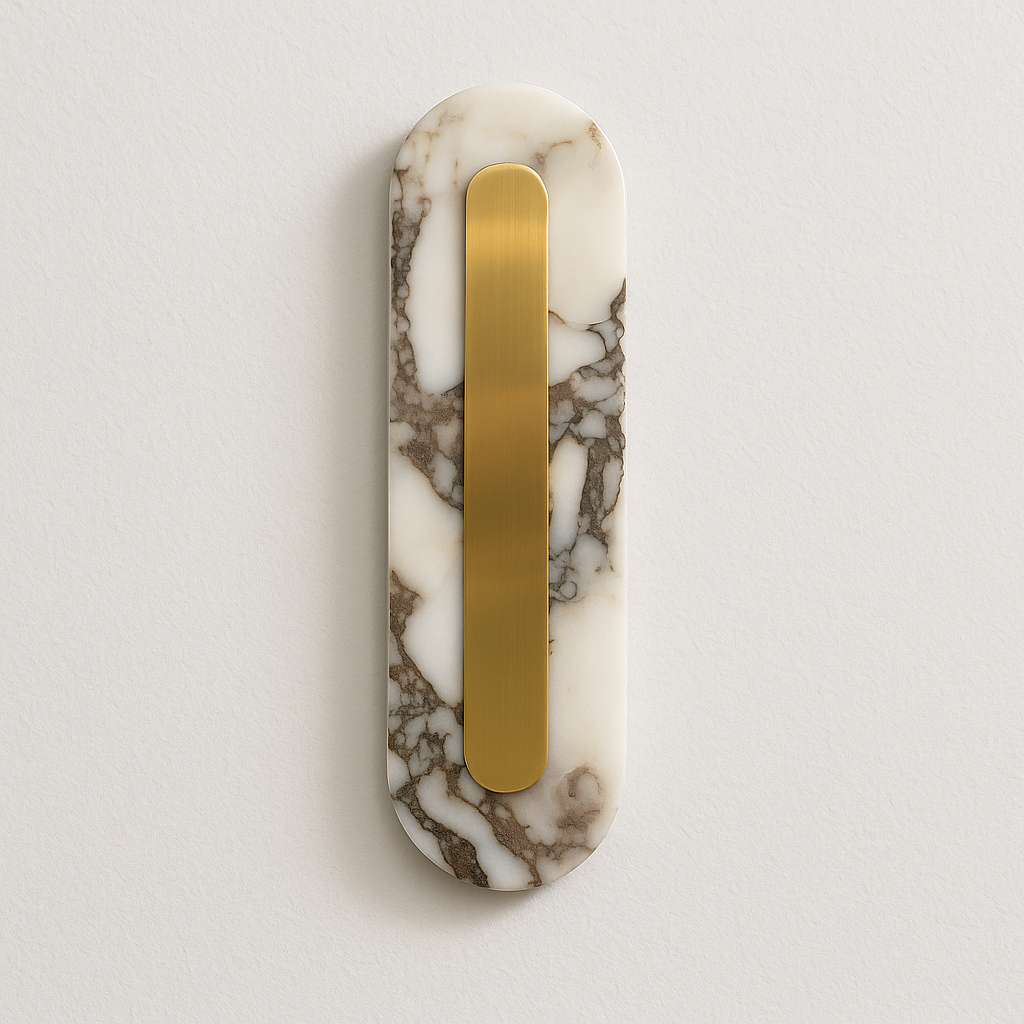 Luminária Arandela Moderna Minimalista LED Mármore Metal Karlova