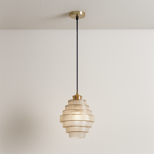 Luminária Pendente Minimalista Vidro Iso