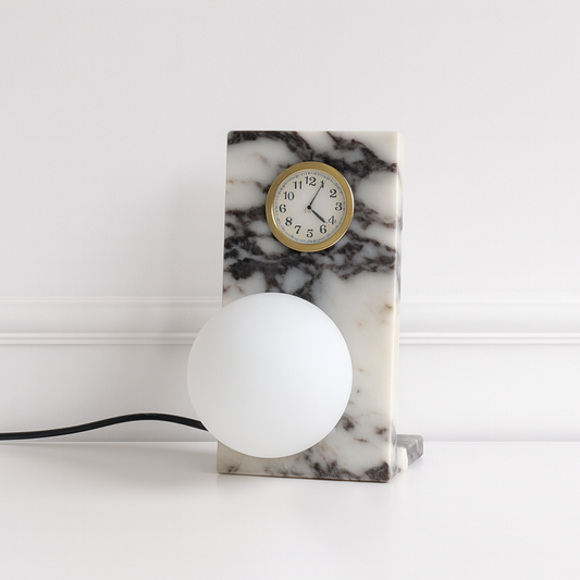 Luminária Abajur Moderna Minimalista Mármore Metal Lasva